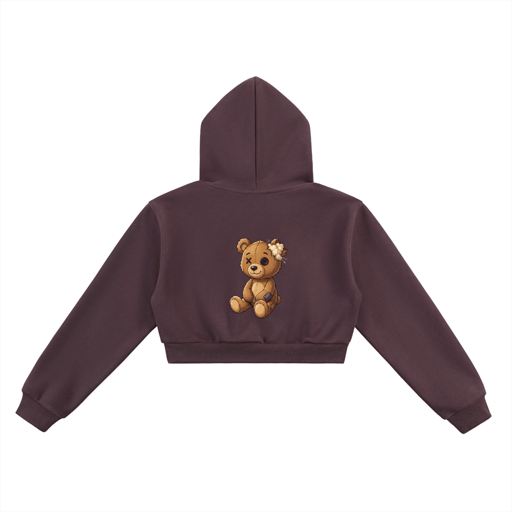 Crop Hoodie Womens By Munchi Bears - Munchi Bears