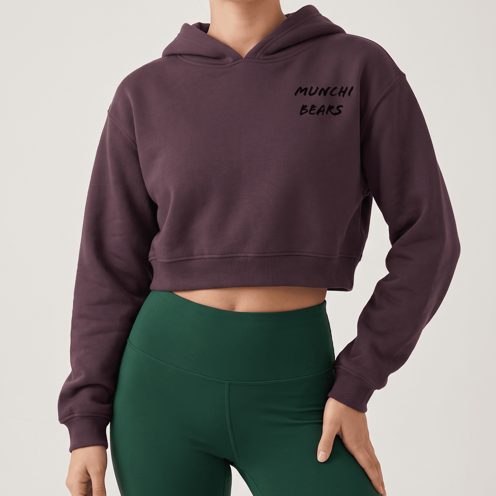 Crop Hoodie Womens By Munchi Bears - Munchi Bears