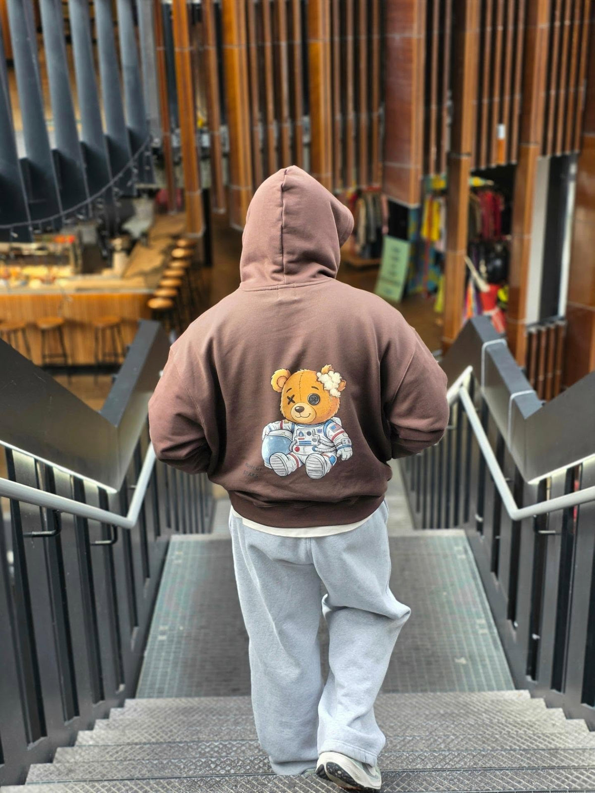 Munchi in Space Heavyweight Hoodie coffee | Munchibears Space Club - Munchi Bears