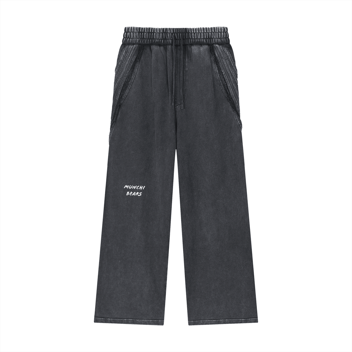 Snow Washed Tape Sweatpants | Munchibears - Munchi Bears